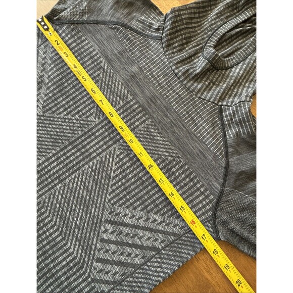 LULULEMON Womens Charcoal Multi Pattern Pullover Hooded Activewear Sweatshirt - Picture 6 of 11